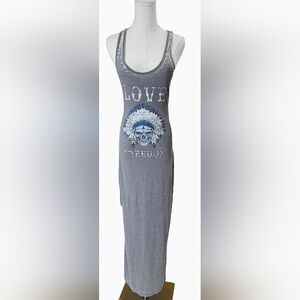 Love Freedom Gray Maxi Dress‎